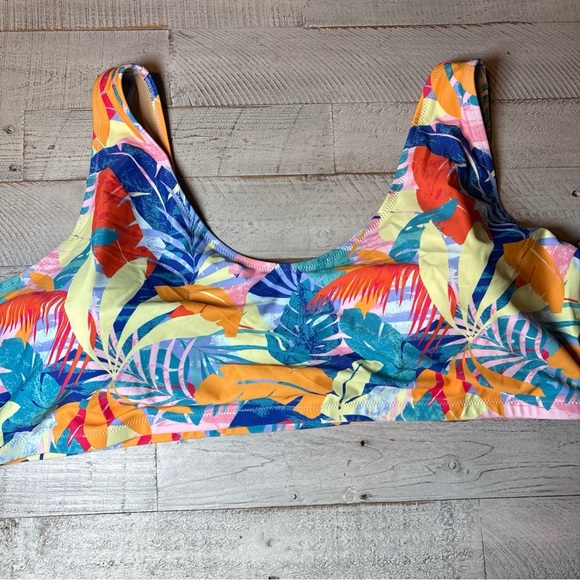 Old Navy Women’s Scoop Bikini Swim Top Orange Blue Size 4X NWT! - Picture 15 of 15